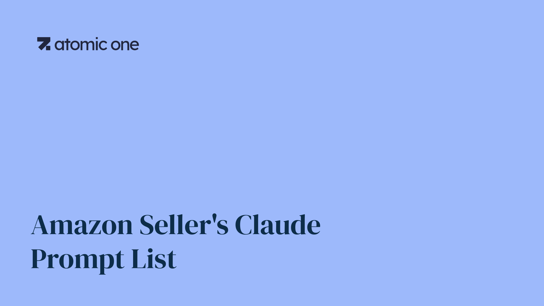 A reference list of Claude MCP prompts for Amazon sellers The Amazon seller's Claude prompt list